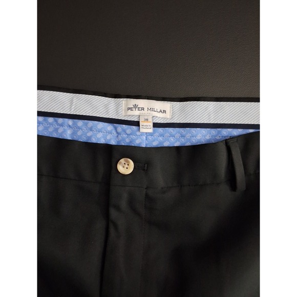 Peter Millar Crown Sport Mens 38 Black Golf Performance Chino Stretch Shorts - Picture 3 of 6